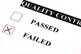 Form indicating that a product has failed a quality control test.
