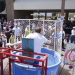 Man in dunk tank at annual Law Day event