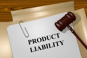 Product Liability written on paper with gavel
