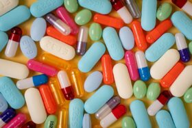 Assortment of prescription medication pills.