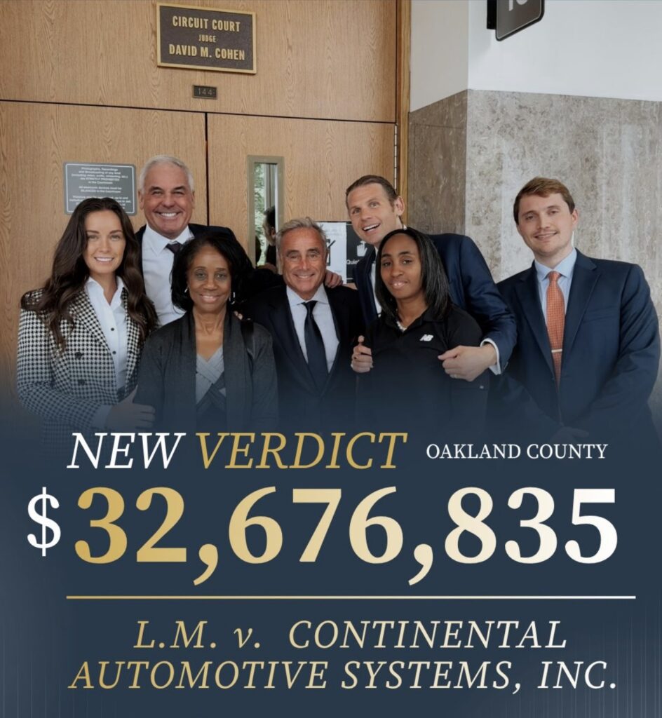 New Verdict Oakland County | $32,676,835 | L.M. V. Continental Automotive Systems, INC.